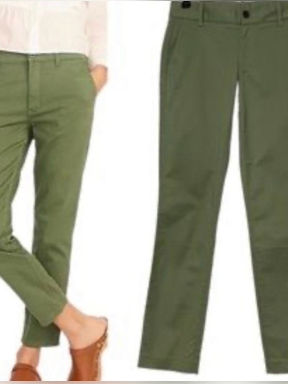 J. Crew Olive Green Cropped Women's Pants